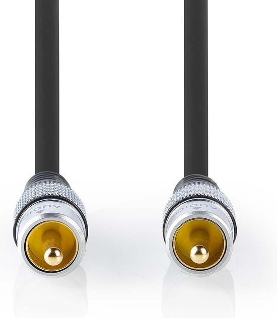 Nedis Digitale Audiokabel - RCA Male - RCA Male - Verguld - m - Rond - PVC - Antraciet - Doos - afbeelding 15