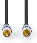 Nedis Digitale Audiokabel - RCA Male - RCA Male - Verguld - m - Rond - PVC - Antraciet - Doos Antraciet — EAN 5412810314102