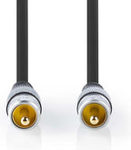 Nedis Digitale Audiokabel - RCA Male - RCA Male - Verguld - m - Rond - PVC - Antraciet - Doos Antraciet — EAN 5412810314102