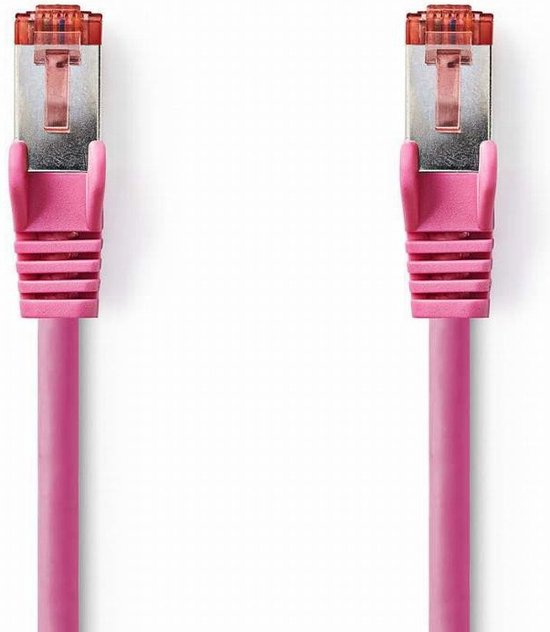 Nedis CAT6 Netwerkkabel - RJ45 Male - RJ45 Male - S/FTP - 5.00 m - Rond - LSZH - Roze - Polybag - afbeelding 8