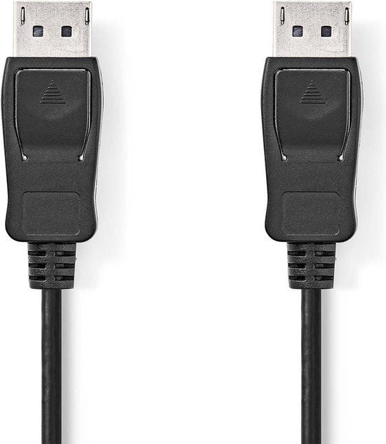 DisplayPort-Kabel - DisplayPort Male - DisplayPort Male - 4K@60Hz - Vernikkeld - 2.00 m - Rond - PVC - Zwart - Polybag - afbeelding 1
