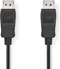 DisplayPort-Kabel - DisplayPort Male - DisplayPort Male - 4K@60Hz - Vernikkeld - 2.00 m - Rond - PVC - Zwart - Polybag - afbeelding 1