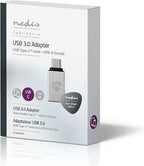 Nedis USB-C Adapter - USB 3.2 Gen 1 - USB-C Male - USB-A Female - 5 Gbps - Rond - Vernikkeld - Zilver - Cover Window Box - afbeelding 7