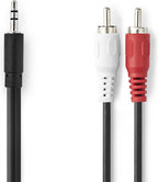 Nedis Stereo-Audiokabel - 3,5 Male - 2x RCA Male - Vernikkeld - m - Rond - Zwart - Doos - afbeelding 14