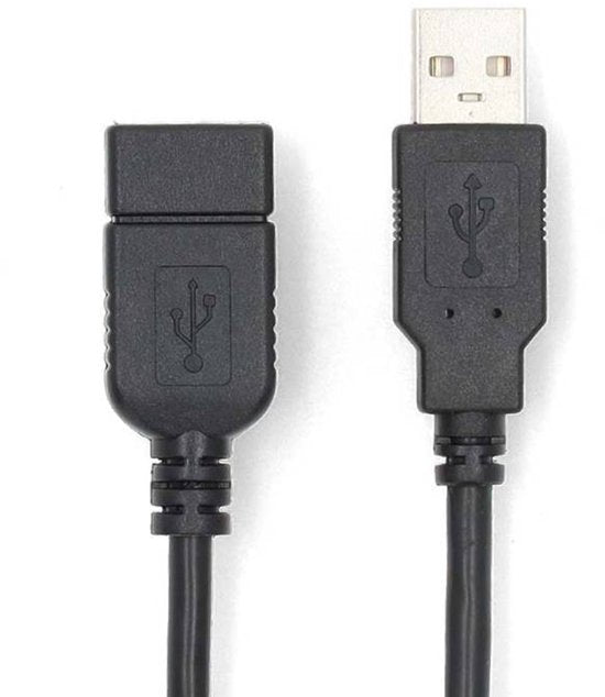 Nedis USB-Kabel - USB 2.0 - USB-A Male - USB-A Female - 480 Mbps - Vernikkeld - 3.00 m - Rond - PVC - Zwart - Label - afbeelding 13