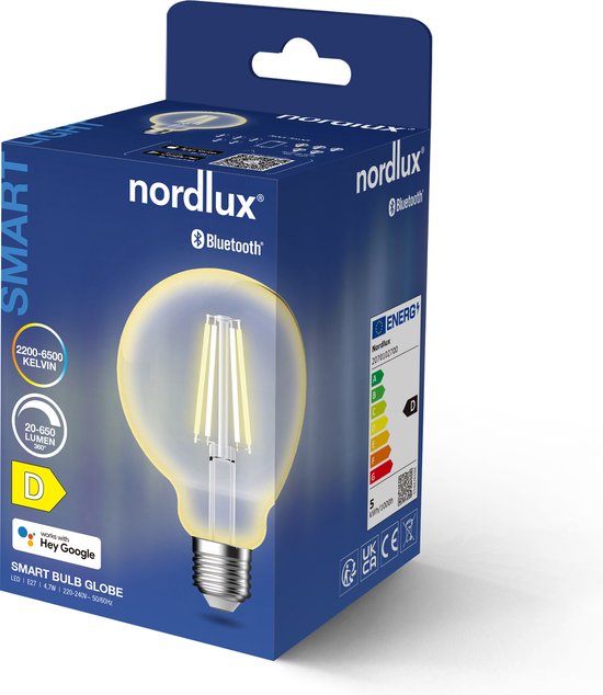 Nordlux G95-lichtbron-smart-filament-E27-helder-2200K 6500K - afbeelding 3