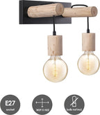Home Sweet Home - Landelijke Wandlamp Billy - Muurlamp gemaakt van hout - Zwart - 29/20/22cm - wandlamp geschikt voor woonkamer, slaapkamer- - afbeelding 8