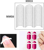 Crescentvormige French manicure stickers voor DIY nagelontwerpen - 130 stuks voor perfecte nagels, nail art en nagelverzorging - afbeelding 5