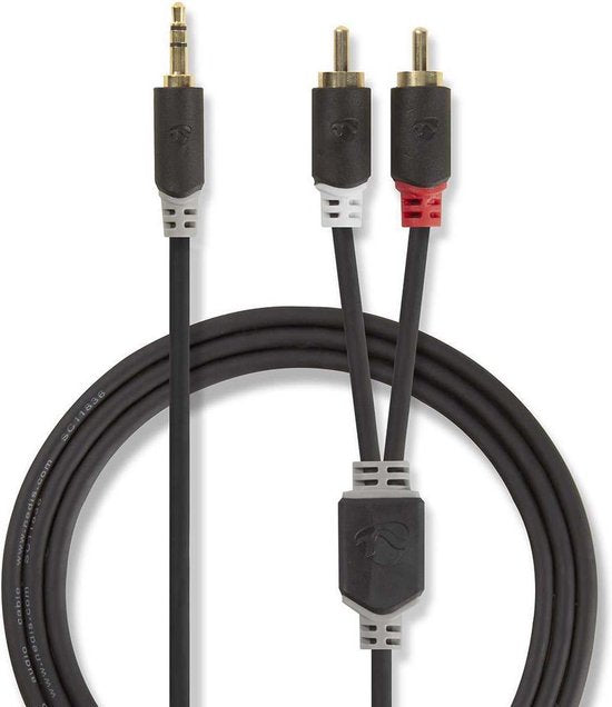 Nedis 3,5mm Jack - Tulp stereo audio kabel - zwart - meter - afbeelding 17