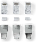 Nedis RJ45-Connector - Male - Solid UTP CAT6 - Recht - Verguld - 10 Stuks - PVC - Grijs - Doos - afbeelding 3