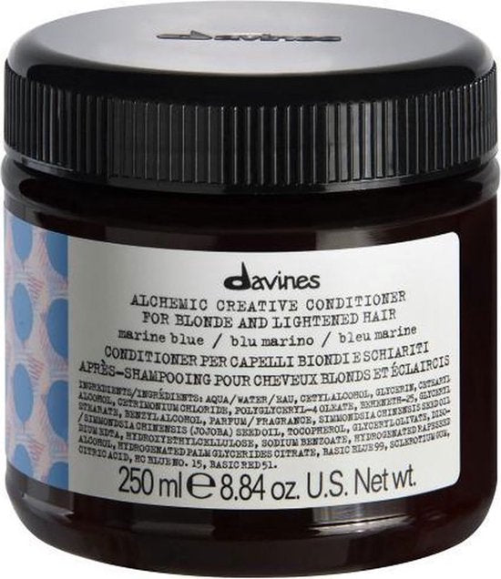 Conditioner for Blonde or Graying Hair Davines Alchemic Marine Blue 250 ml - afbeelding 1