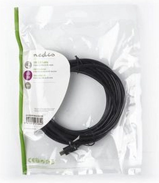 Nedis USB-kabel m 2.0 Micro-USB B Zwart - afbeelding 8