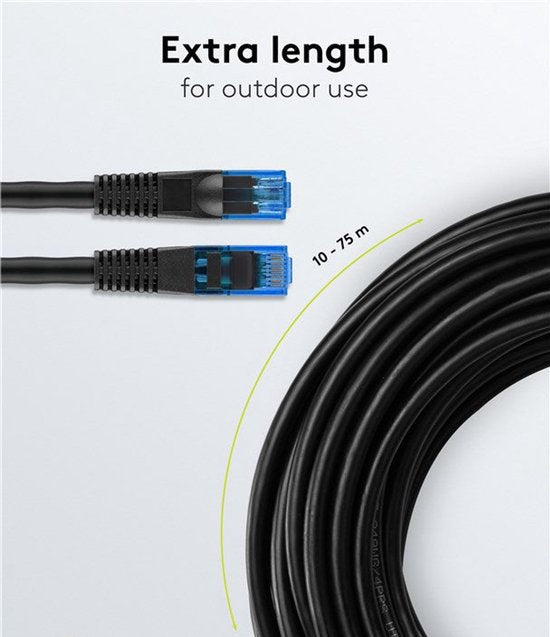 Goobay U/UTP CAT6 Gigabit outdoor netwerkkabel / zwart - 10 meter - afbeelding 10