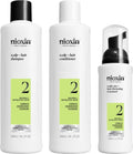 Nioxin System 2 – Loyalty Kit - voor Natuurlijk Haar - Anti Haaruitval – Gevorderde Uitdunning – 300+300+100ml - afbeelding 1