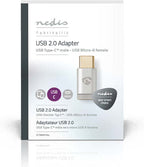 Nedis USB-C Adapter - USB 2.0 - USB-C Male - USB Micro-B Female - 480 Mbps - Rond - Verguld - Zilver - Cover Window Box - afbeelding 10