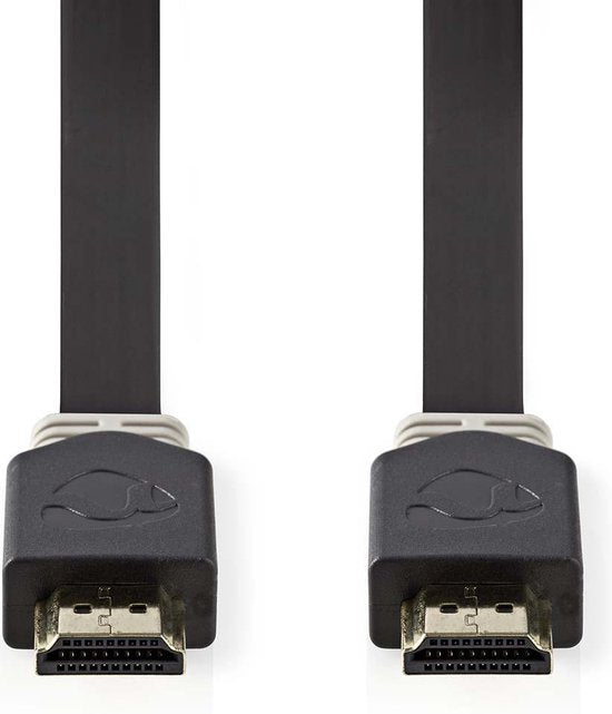 Nedis High Speed ​​HDMI-Kabel met Ethernet - HDMI Connector - HDMI Connector - 4K@60Hz - 18 Gbps - 2.00 m - Plat - PVC - Antraciet - Window Box - afbeelding 9