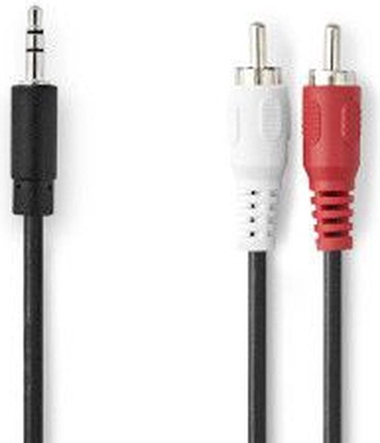 Nedis Stereo-Audiokabel - 3,5 Male - 2x RCA Male - Vernikkeld - m - Rond - Zwart - Doos - afbeelding 26