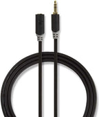 Nedis Stereo-Audiokabel - 3,5 Male - 3,5 Female - Verguld - m - Rond - Antraciet - Doos - afbeelding 30