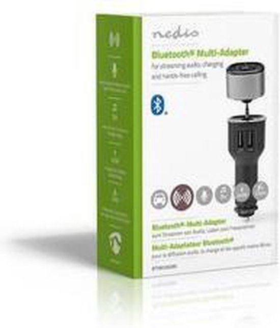 Nedis Bluetooth Multi-Adapter - Output: 1x 3,5 mm - SBC - 7 uur - Ingebouwde microfoon - Volumebediening - Automatische uitschakelfunctie - Grijs / Zwart - afbeelding 24