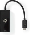 Nedis USB-C Adapter - USB 3.2 Gen 1 - USB-C Male - Mini DisplayPort Female - 8K@60Hz - 0.20 m - Rond - Vernikkeld - PVC - Zwart - Polybag - afbeelding 1