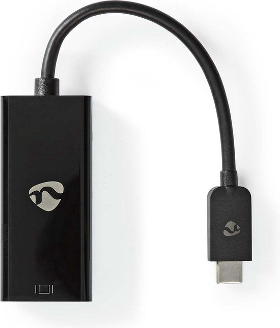 Nedis USB-C Adapter - USB 3.2 Gen 1 - USB-C Male - Mini DisplayPort Female - 8K@60Hz - 0.20 m - Rond - Vernikkeld - PVC - Zwart - Polybag - afbeelding 1