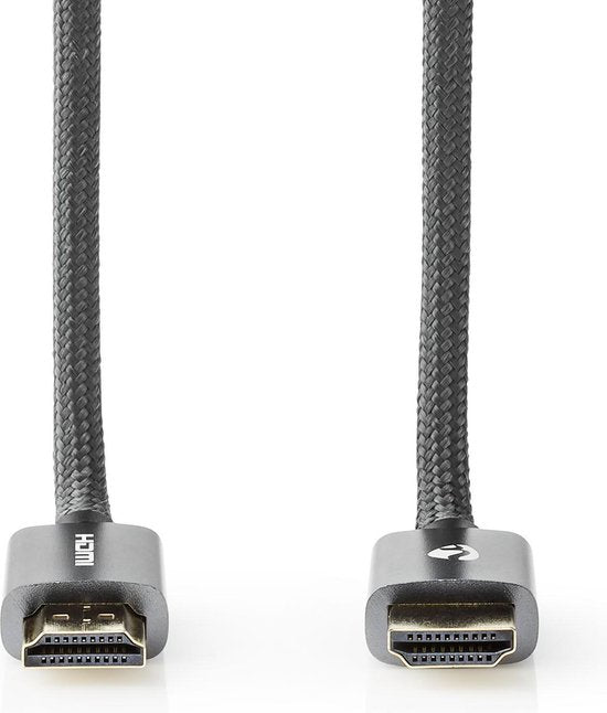Nedis High Speed ​​HDMI-Kabel met Ethernet - HDMI Connector - HDMI Connector - 4K@60Hz - ARC - 18 Gbps - 0.50 m - Rond - Katoen - Grijs / Gun Metal Grijs - Cover Window Box - afbeelding 11