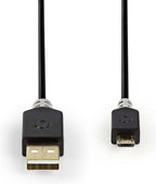 USB-Kabel - USB 2.0 - USB-A Male - USB Micro-B Male - 480 Mbps - Verguld - m - PVC - afbeelding 6