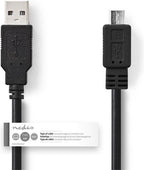 Nedis USB-Kabel - USB 2.0 - USB-A Male - USB Micro-B Male - 4.5 W - 480 Mbps - Vernikkeld - 3.00 m - Rond - PVC - Zwart - Label - afbeelding 5
