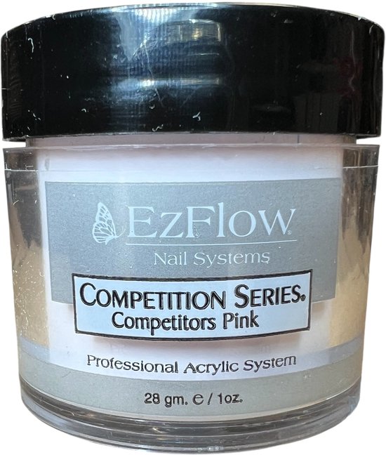 EzFlow Competitors Pink Acryl Poeder voor Nagels 28 gr - afbeelding 1