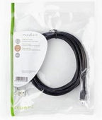 Nedis USB-Kabel - USB 2.0 - USB-A Male - USB Mini-B 5-Pins Male - 480 Mbps - Vernikkeld - 3.00 m - Rond - PVC - Zwart - Label - afbeelding 7
