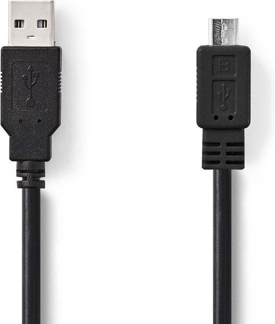 USB-Kabel - USB 2.0 - USB-A Male - USB Micro-B Male - 12 W - 480 Mbps - Vernikkeld - 2.00 m - Rond - PVC - Zwart - Doos - afbeelding 7