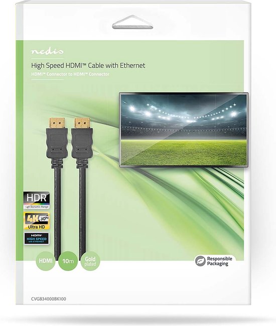 High Speed met Ethernet | HDMI™ Connector | HDMI™ Connector | | | m | | | Zwart | - afbeelding 20
