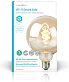 Nedis SmartLife LED Filamentlamp - Wi-Fi - E27 - 350 lm - 5.5 W - Koel Wit / Warm Wit - 1800 - 6500 K - Glas - Android / IOS - G125 - 1 Stuks - afbeelding 8