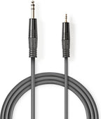 Nedis Stereo audiokabel 6.35mm M-3.5mm M Grijs - afbeelding 2