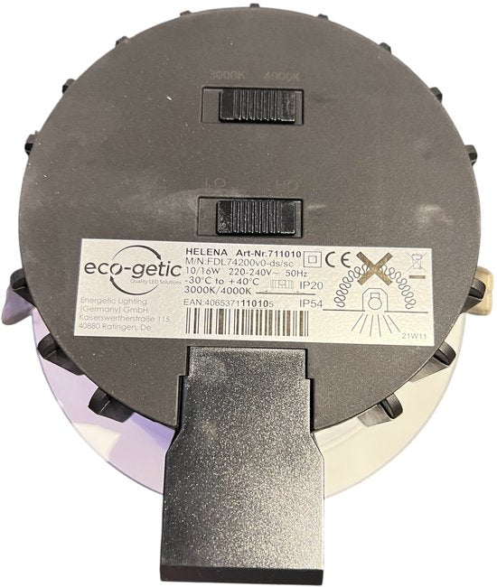 ECO-GETIC LED Downlighter zaaggat 15 cm 10 w / 16 w 3000K / 4000K - afbeelding 12