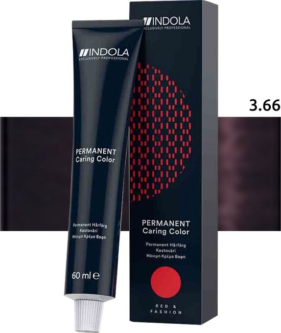 Indola - Indola Profession Permanent Caring Color 3.66 60ml - afbeelding 1