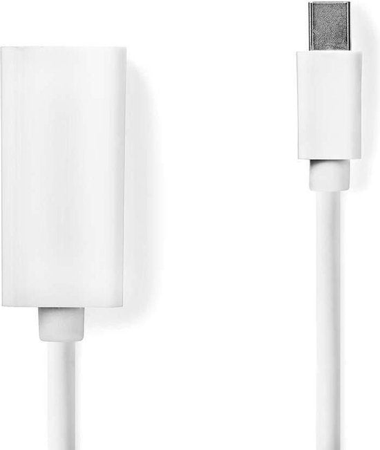 Nedis Mini DisplayPort-Kabel - DisplayPort 1.2 - Mini-DisplayPort Male - HDMI Output - 21.6 Gbps - Vernikkeld - 0.20 m - Rond - PVC - Wit - Polybag - afbeelding 9