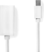 Nedis Mini DisplayPort-Kabel - DisplayPort 1.2 - Mini-DisplayPort Male - HDMI Output - 21.6 Gbps - Vernikkeld - 0.20 m - Rond - PVC - Wit - Polybag - afbeelding 9