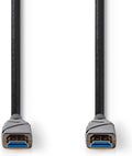 Actieve Optische High Speed HDMI-Kabel met Ethernet - HDMI Connector - HDMI Connector - 4K@60Hz - 18 Gbps - 200.0 m - Rond - PVC - Zwart - Gift Box - afbeelding 1