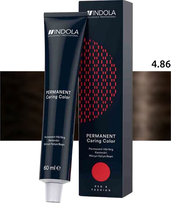 Indola - Indola Profession Permanent Caring Color 4.86 60ml - afbeelding 1