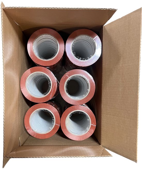 120 rollen Strapping Tape 15 mm x 66 meter Oranje - afbeelding 2