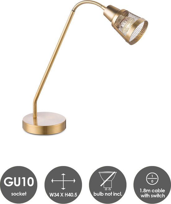 Light depot - Tafellamp Solo - staal - Industrieel - GU10 fitting - afbeelding 15