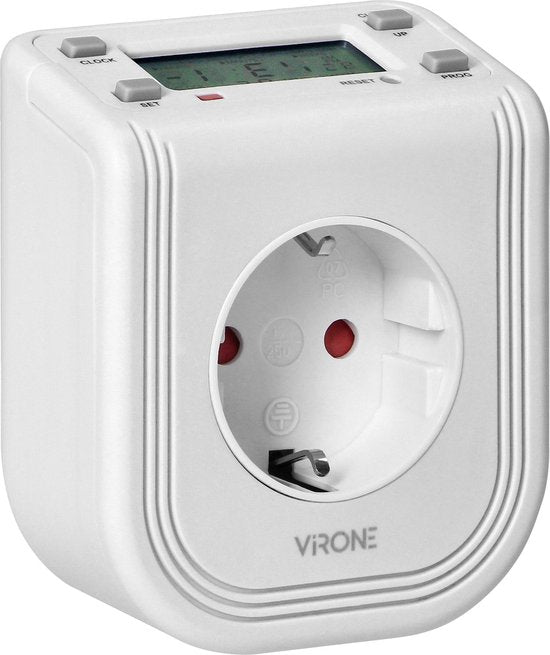Virone Elektronische Timer Stopcontact – Programmeerbaar tot 7 Dagen – Tijdschakelaar 3680W – Wit - afbeelding 6