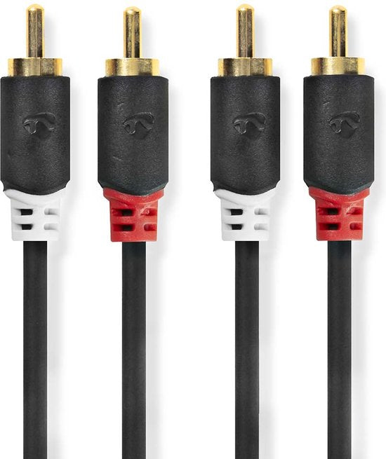 Nedis Stereo-Audiokabel - 2x RCA Male - 2x RCA Male - m - Rond - Doos - afbeelding 23