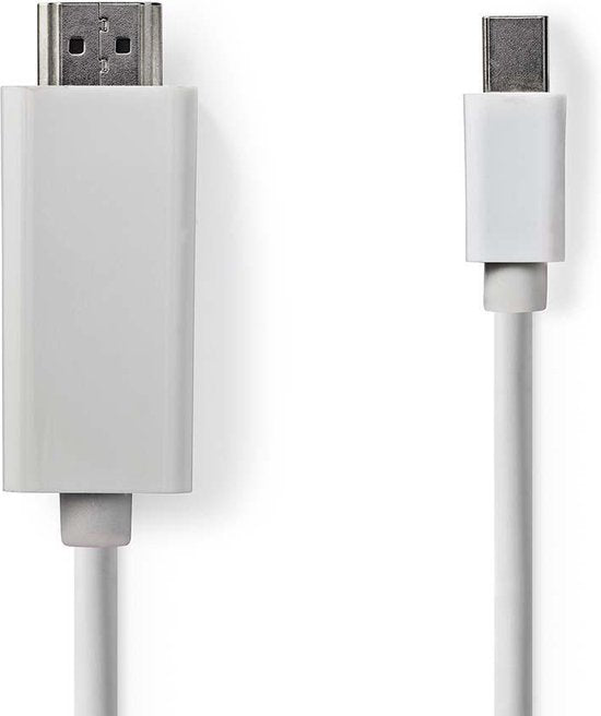 Nedis Mini DisplayPort-Kabel - DisplayPort 1.2 - Mini-DisplayPort Male - HDMI Connector - 21.6 Gbps - Vernikkeld - 2.00 m - Rond - PVC - Wit - Label - afbeelding 11
