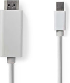 Nedis Mini DisplayPort-Kabel - DisplayPort 1.2 - Mini-DisplayPort Male - HDMI Connector - 21.6 Gbps - Vernikkeld - 2.00 m - Rond - PVC - Wit - Label - afbeelding 11