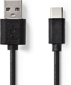 USB-Kabel - USB 2.0 - USB-A Male - USB-C Male - W - 480 Mbps - Vernikkeld - m - Rond - PVC - afbeelding 24