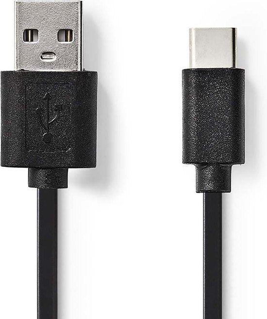 USB-Kabel - USB 2.0 - USB-A Male - USB-C Male - W - 480 Mbps - Vernikkeld - m - Rond - PVC - afbeelding 9