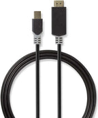Nedis Mini DisplayPort-Kabel - DisplayPort 1.2 - Mini-DisplayPort Male - HDMI Connector - 21.6 Gbps - Verguld - 2.00 m - Rond - PVC - Antraciet - Window Box - afbeelding 4