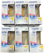 6 x Heldere LED Lamp A60 ( Peertje) E27 Helder glas , wit licht 2700K 806 lumen 7,2 Watt ( voorheen 60 watt) Dimbaar - afbeelding 2